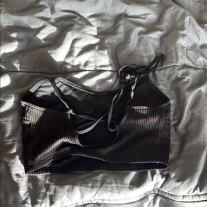 Hollister Black Ribbed Crop Top Never Worn